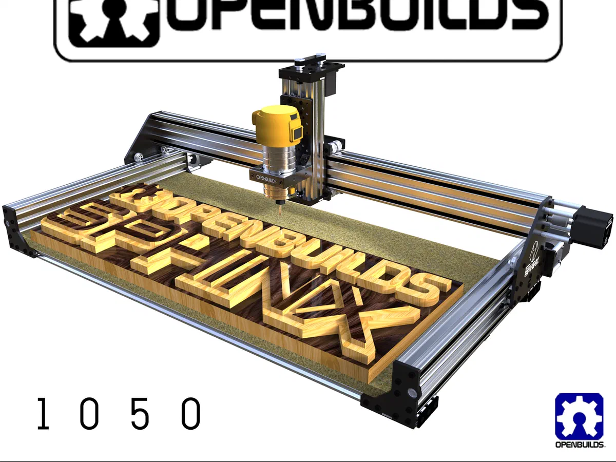 An OpenBuilds Sphinx 1050 (20 x 40 in) CNC machine.
