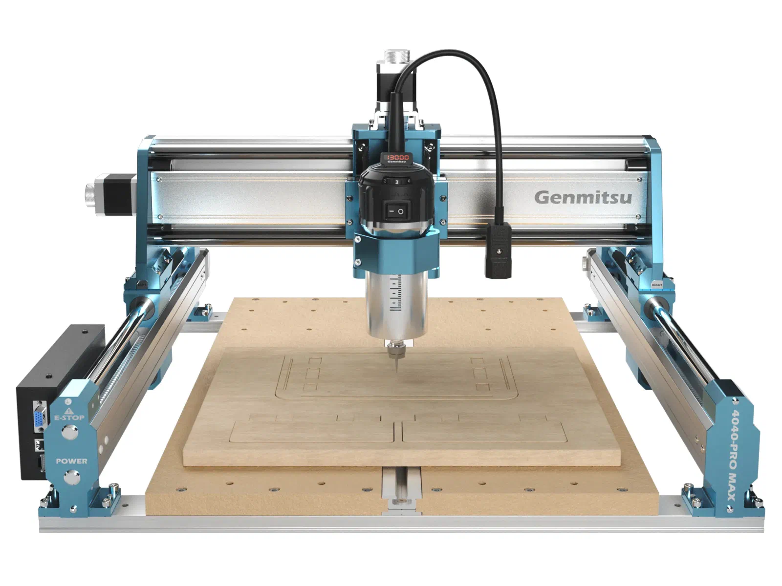 A SainSmart Genmitsu Genmitsu 4040-PRO MAX CNC machine.