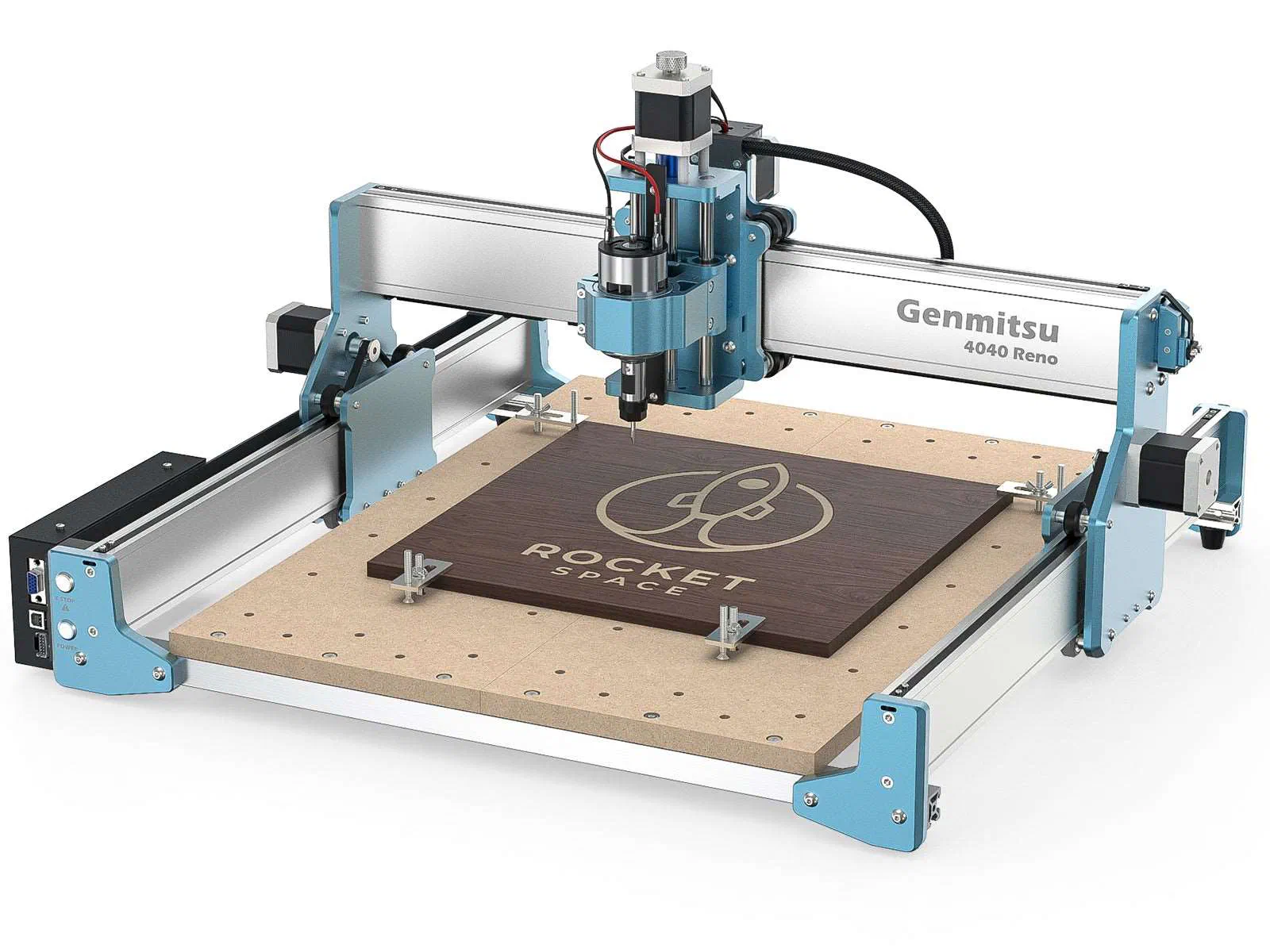 A SainSmart Genmitsu Genmitsu 4040 RENO CNC machine.