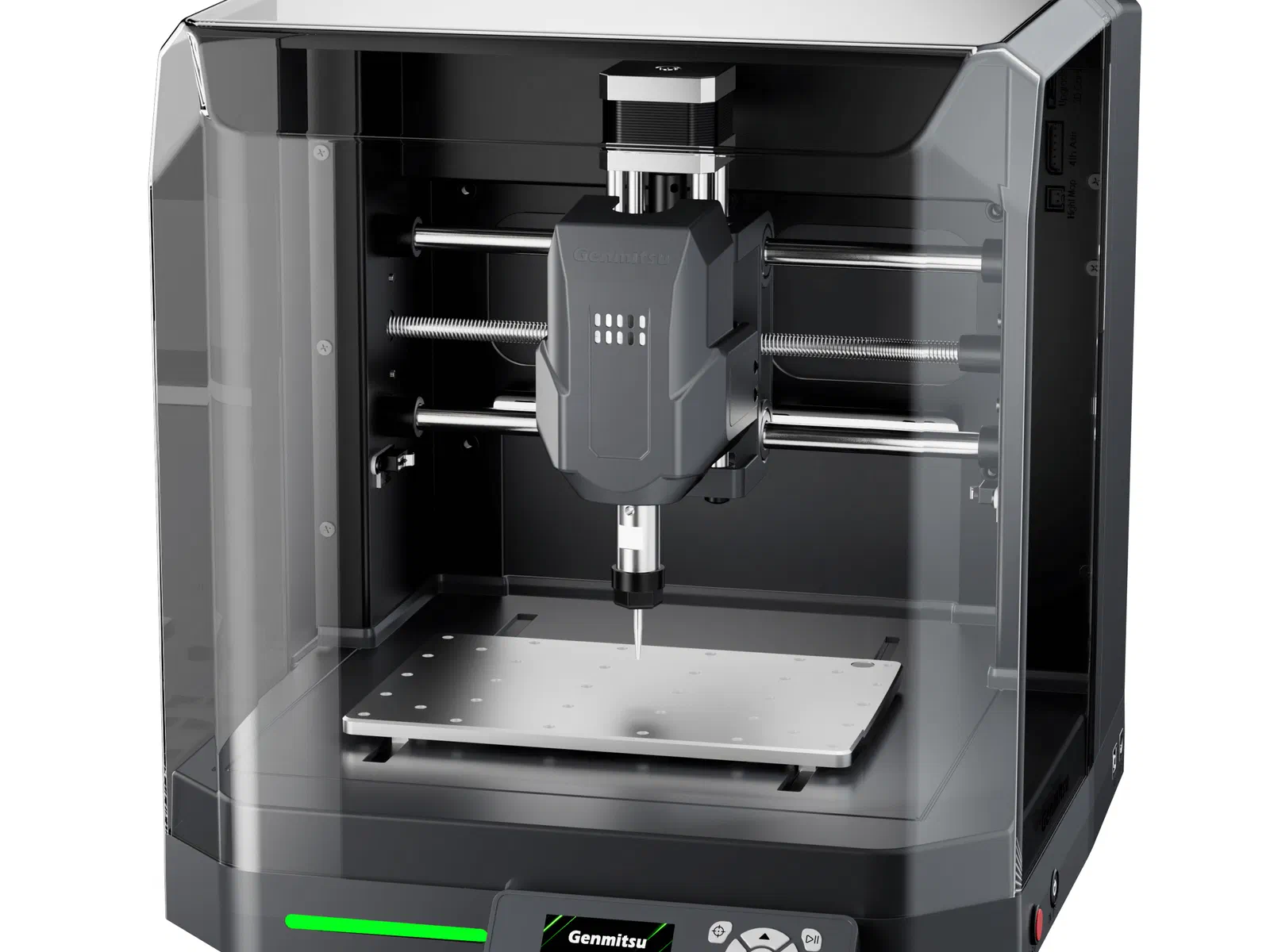 A SainSmart Genmitsu Cubiko CNC Router CNC machine.