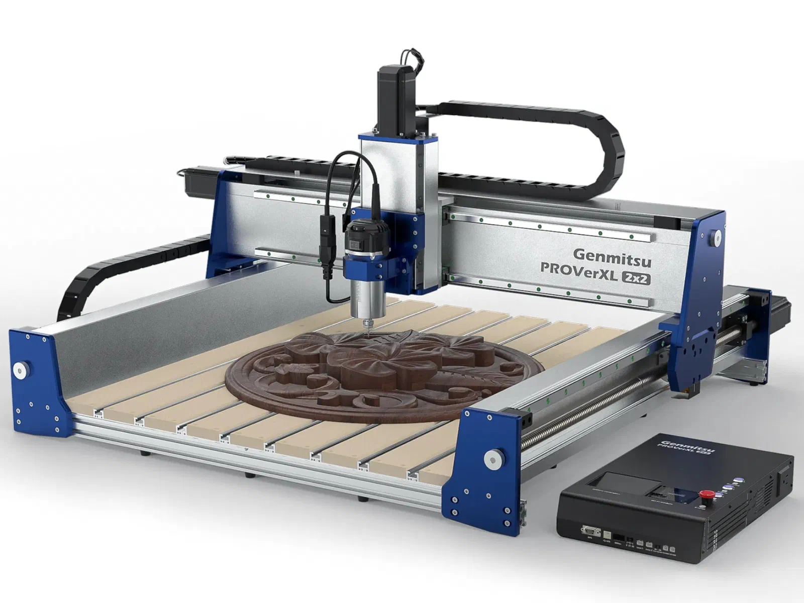 A SainSmart Genmitsu Genmitsu PROVerXL 2x2 CNC machine.