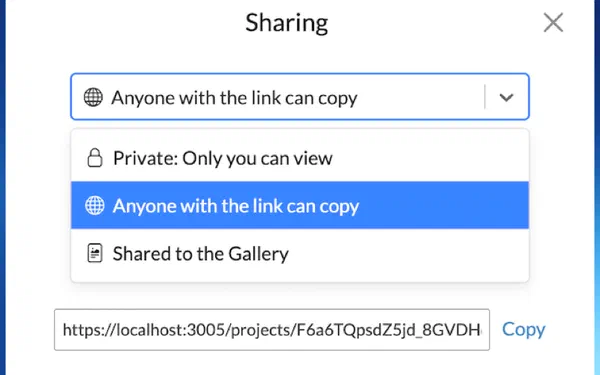 Project chat open beside an Easel project