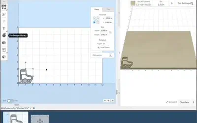 Setting work zero at the center of the material in Easel